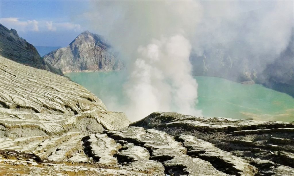 Sulfur mining at the Ijen Crater