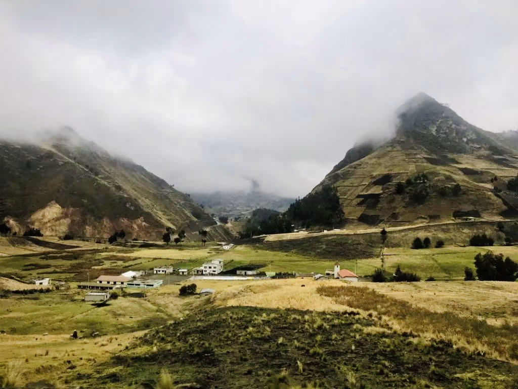 Quilotoa cultivated hill