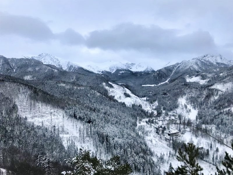 in Polish mountains in winter