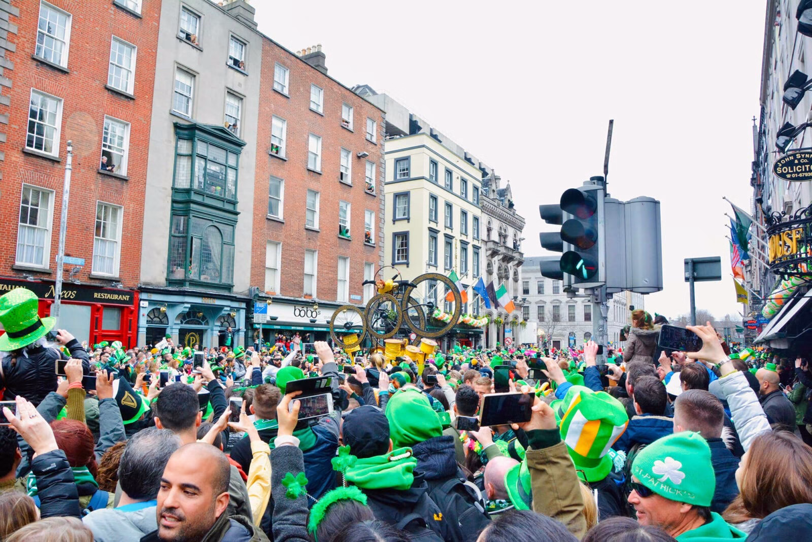 In the heart of St Patrick’s Parade!