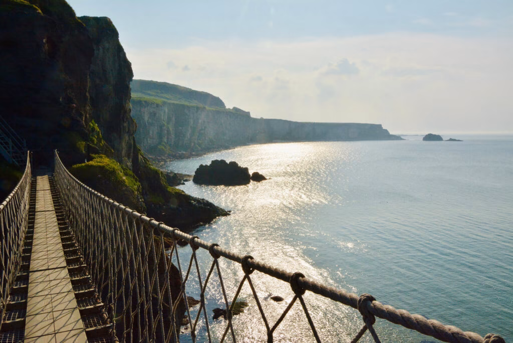 View on a Carrick-a-Rede Rope Bridge