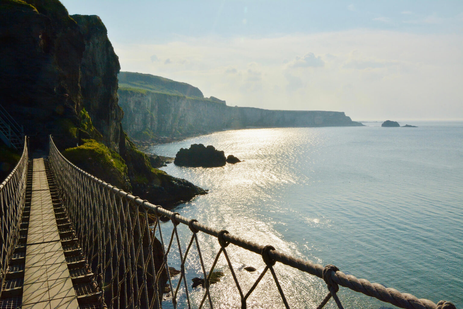 View on a Carrick-a-Rede Rope Bridge
