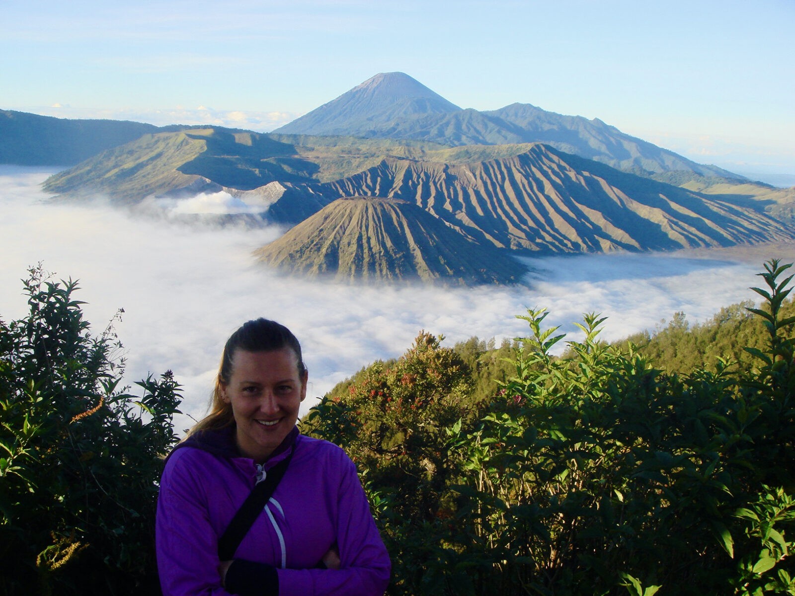 Me with view on Bromo volcano