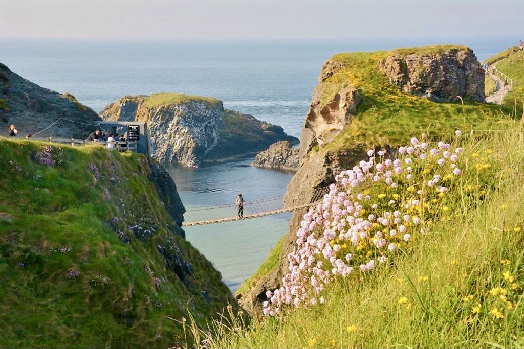 View on a Carrick-a-Rede Rope Bridge