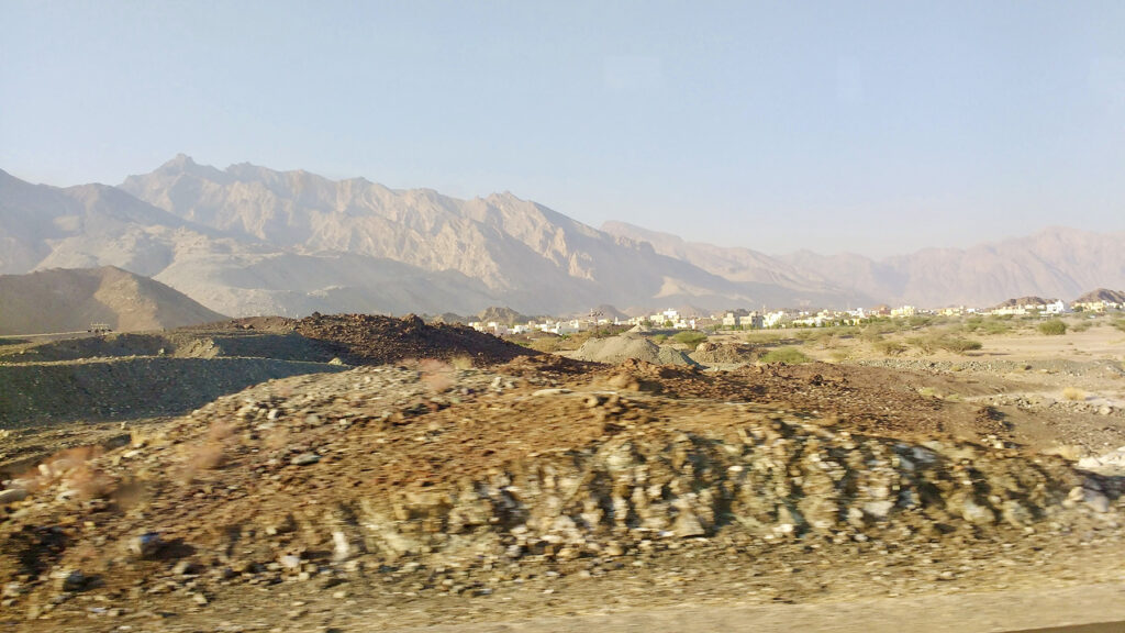 View from bus to Oman