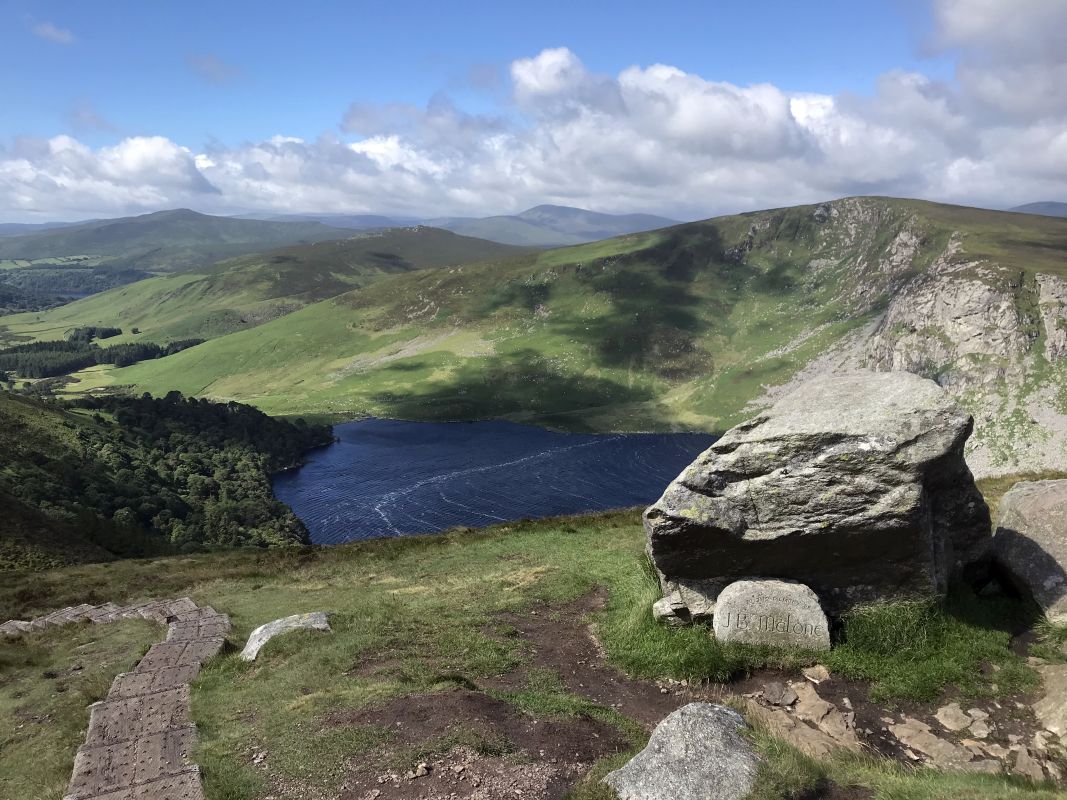 Hiking Djouce from Lough Tay (the Guinness Lake)–magnificent trail in Wicklow Mountain.