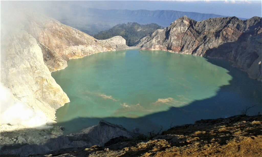 Hiking Ijen Crater Lake in Indonesia