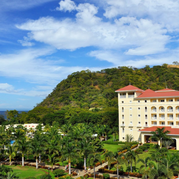 green view beside a luxurious hotel