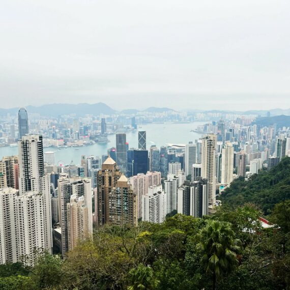 Hiking Victoria Peak in Hong Kong – the iconic peak tram.