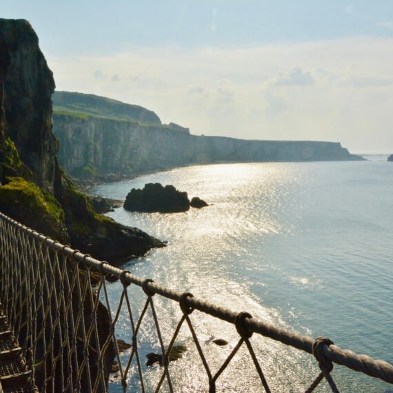 View on a Carrick-a-Rede Rope Bridge