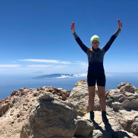 Me, finally reachng the top of Teide