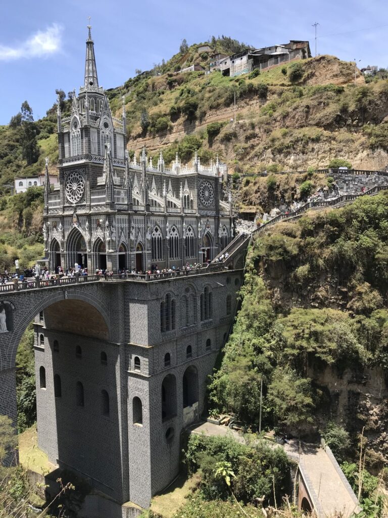 Las Lajas Sanctuary - best hikes in Colombia.