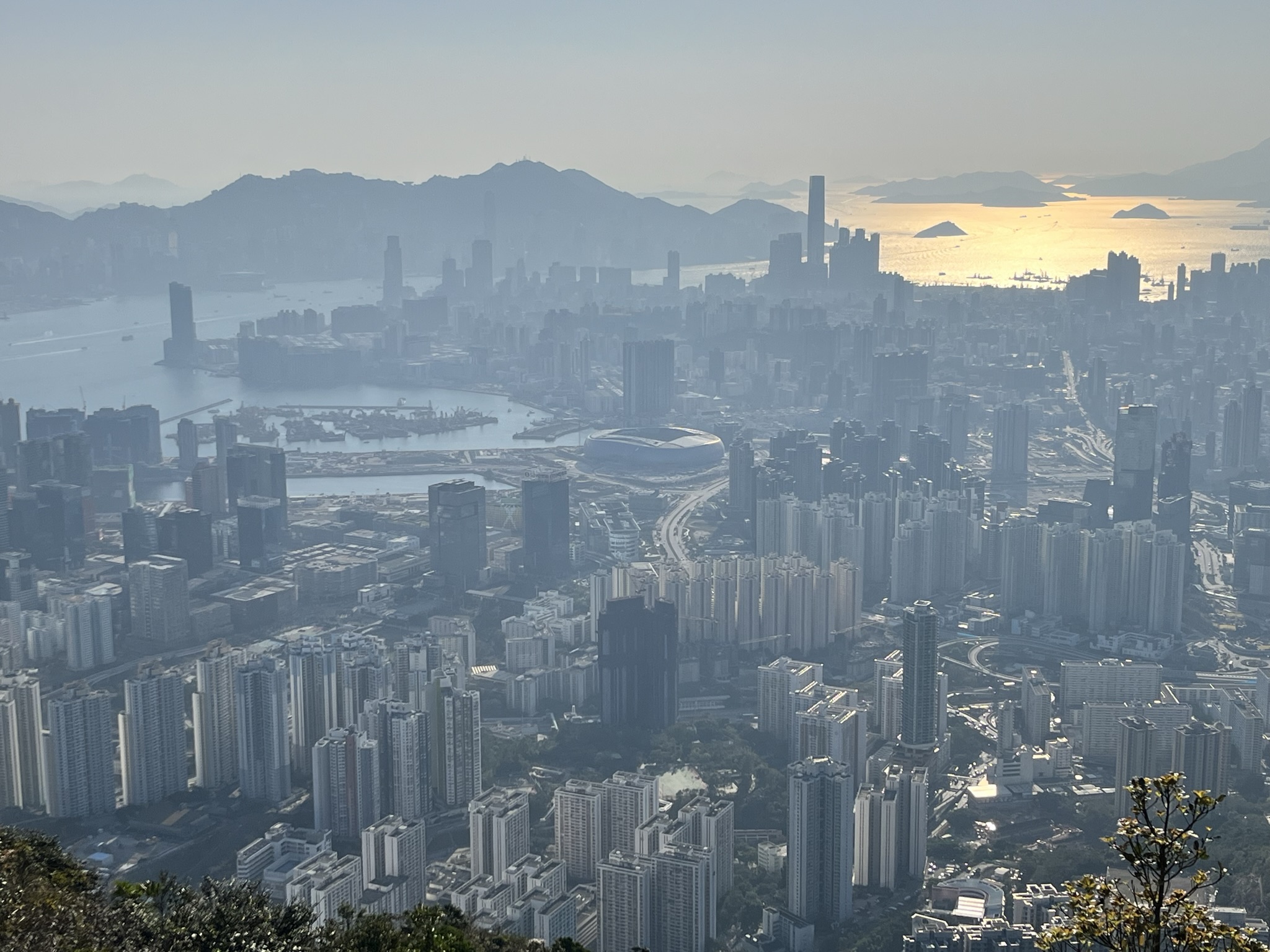 Chasing the best view of the Hong Kong skyline.
