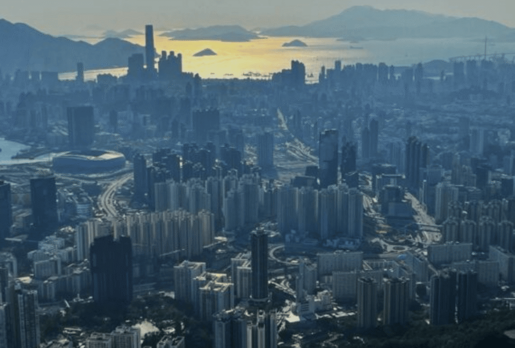 Chasing the best view of the Hong Kong skyline.