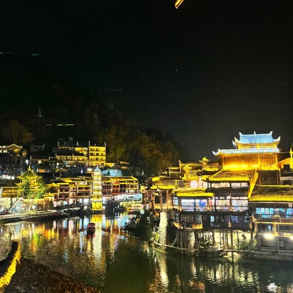 Magic things to see in Phoenix Ancient Town in Fenghuang County in China.