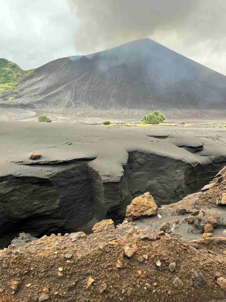 Hiking Mount Yasur Volcano in Vanuatu – the most accessible active crater in the world.