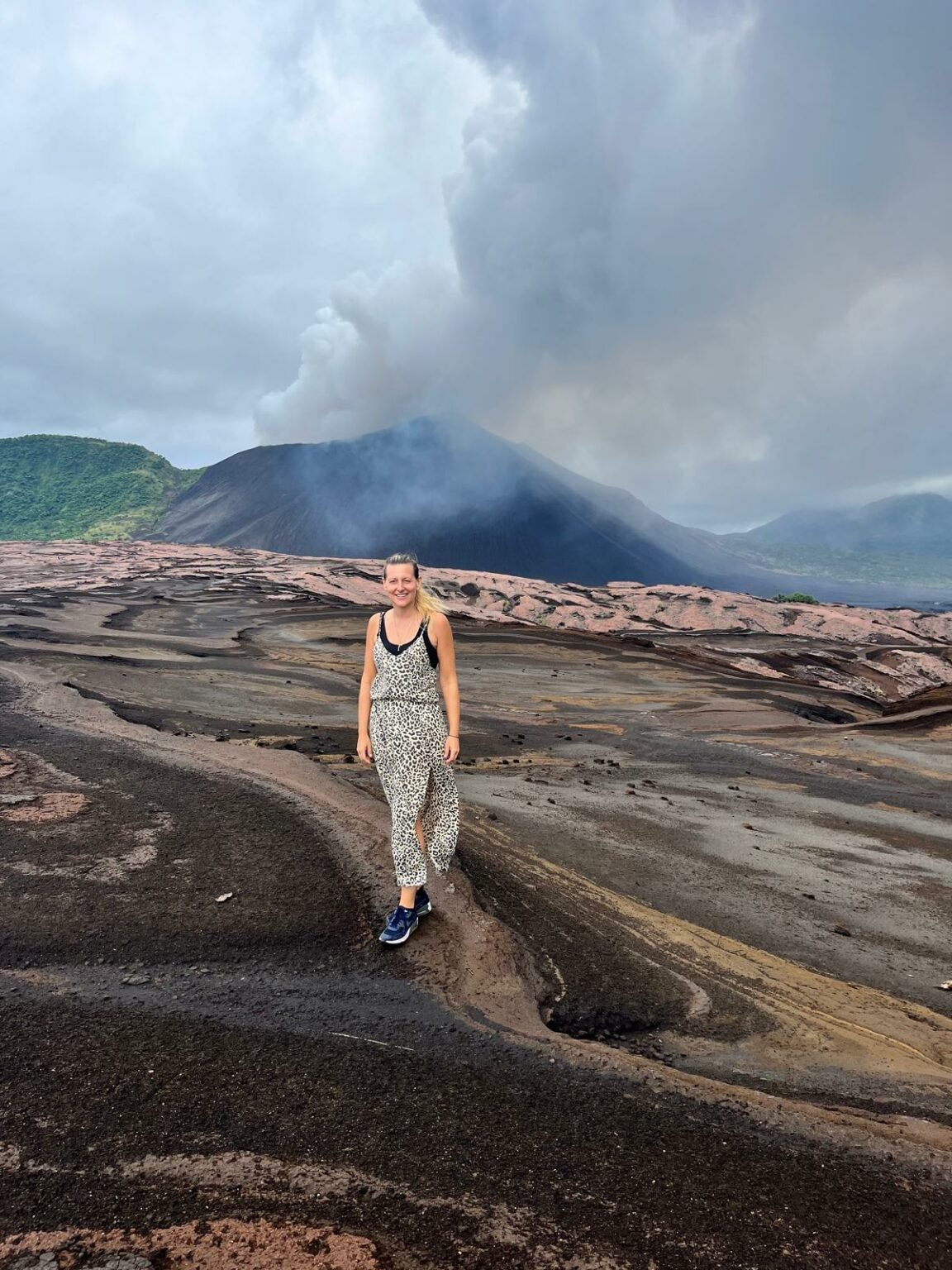 Hiking Mount Yasur Volcano in Vanuatu.
