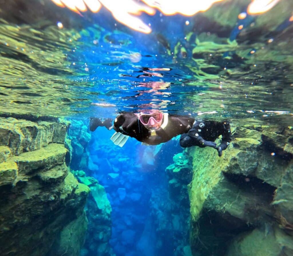 Snorkeling in Silfra - Golden Circle Tour - self-drive itinerary.