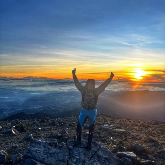 Hiking Tajumulco in Guatemala - the highest peak of Central America.
