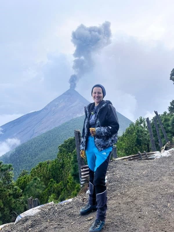 Acatenango Volcano hike difficulty & watching Fuego Volcano eruption.