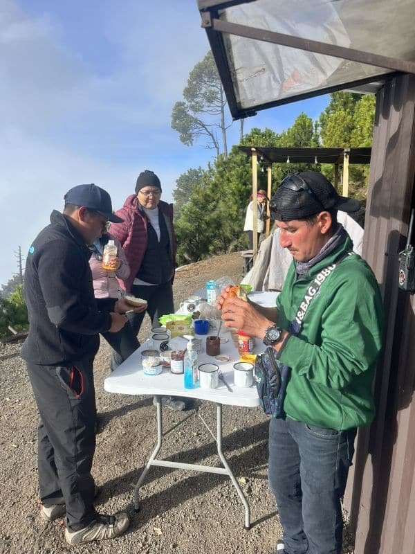 Acatenango base camp at 3600 meters.