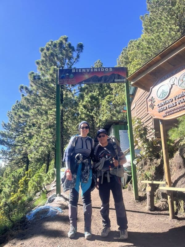 Acatenango Volcano hike difficulty & watching Fuego Volcano eruption.