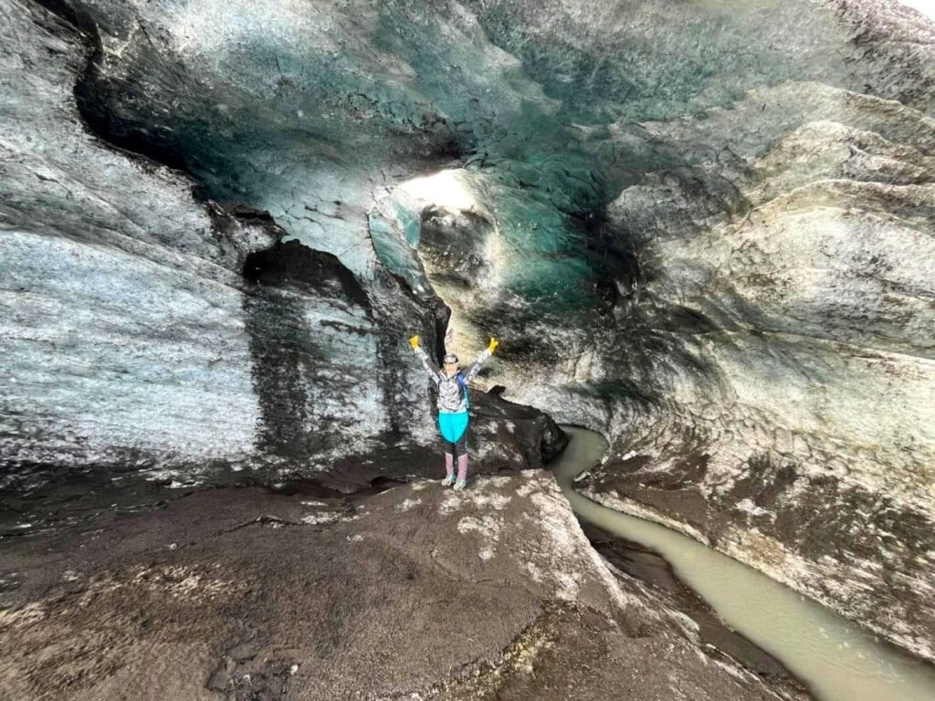 Vatnaj&ouml;kull National Park - ice-caving in Iceland.