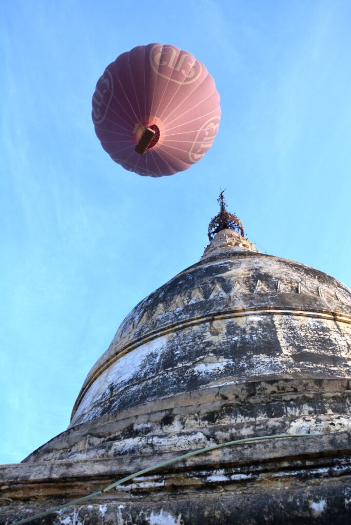 Bagan in hot air baloon