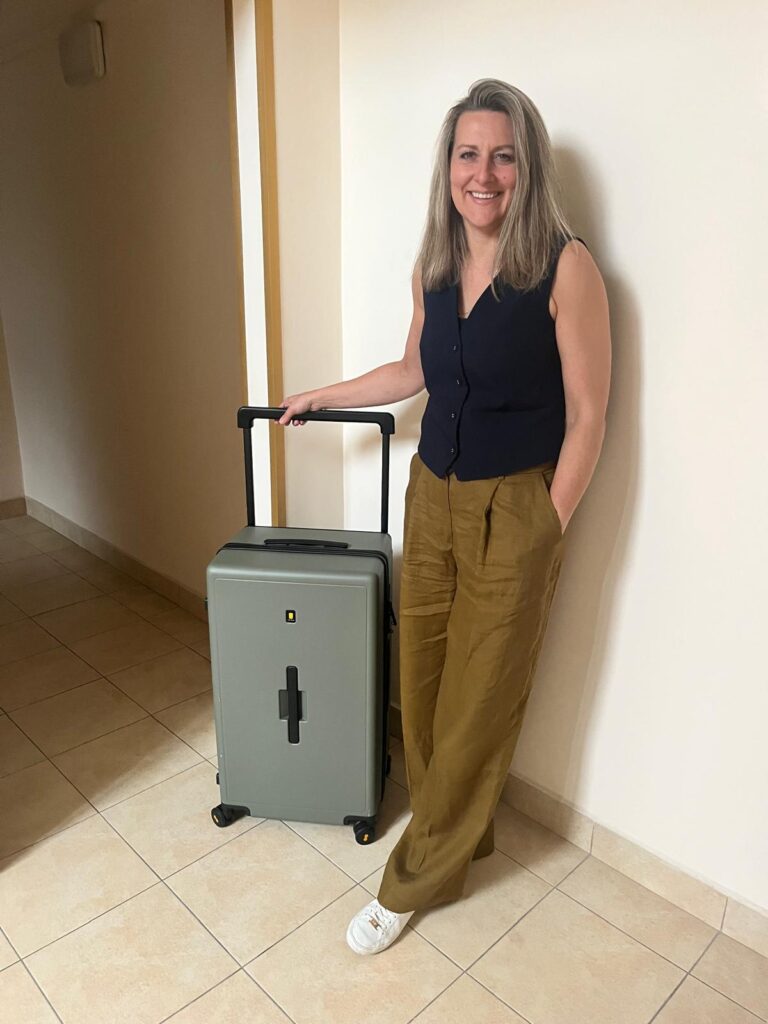 The Level8 luggage on the road